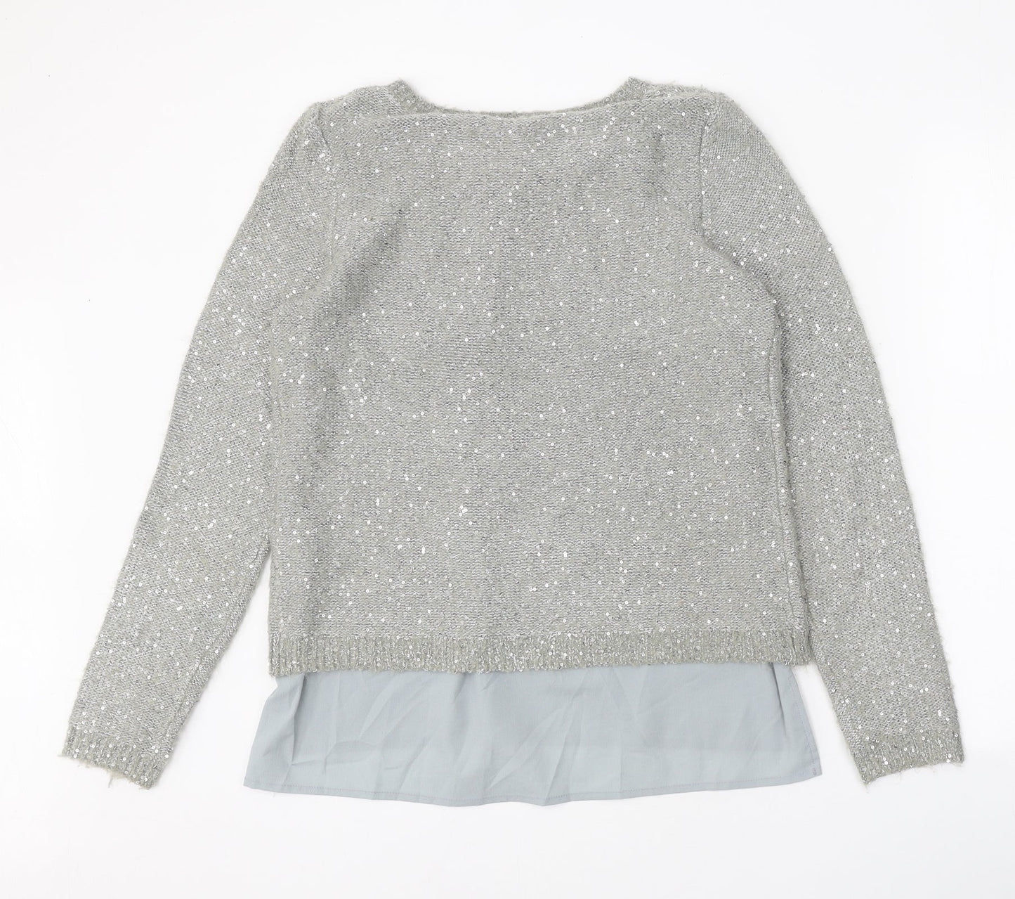 Womens UK Size S Yumi Grey Pullover Jumper