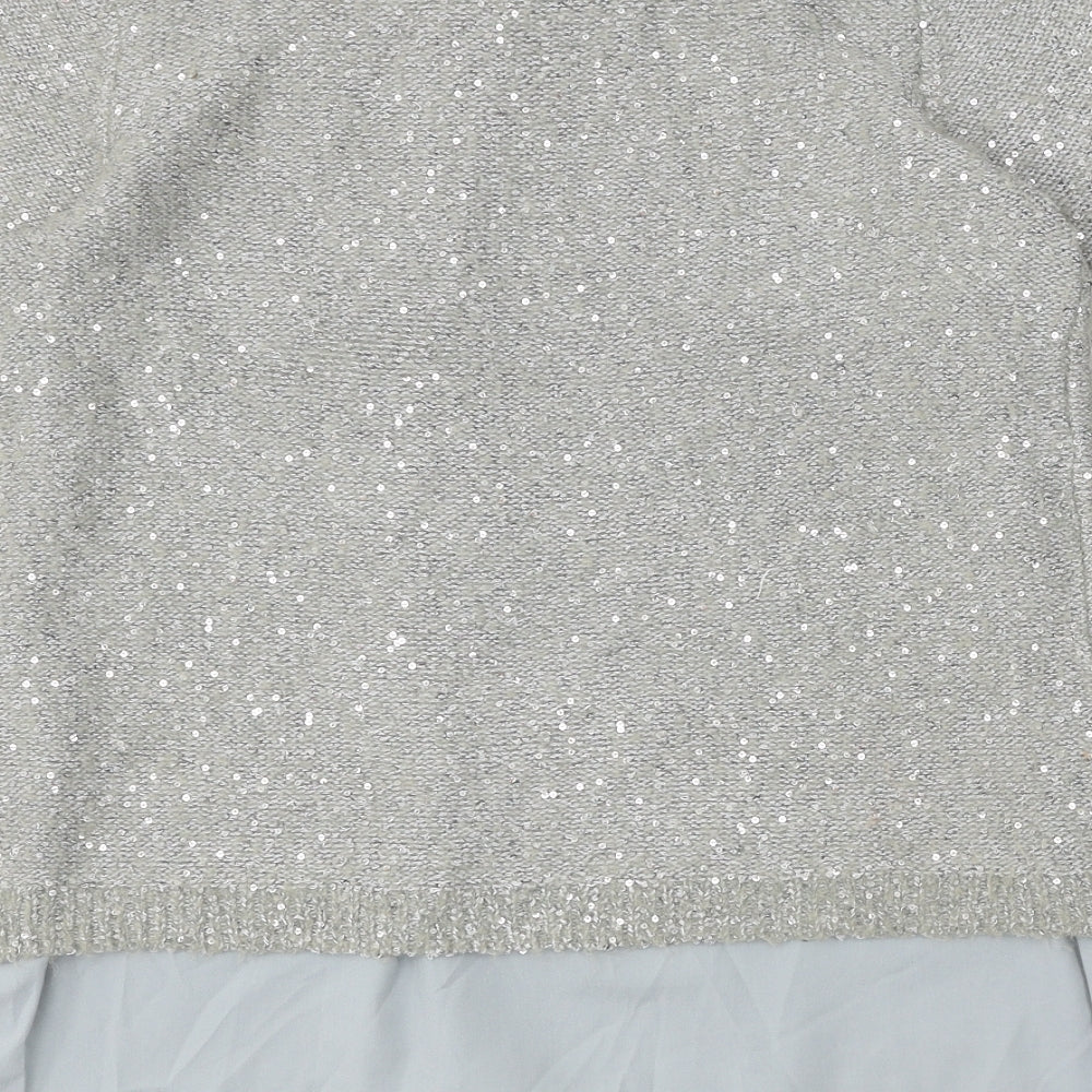 Womens UK Size S Yumi Grey Pullover Jumper