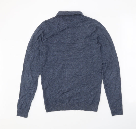 NEXT Mens Blue Cotton Polo Size XS Collared Button