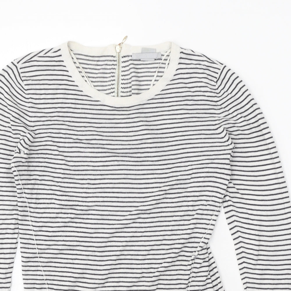 Womens UK Size S H&M White Pullover Jumper