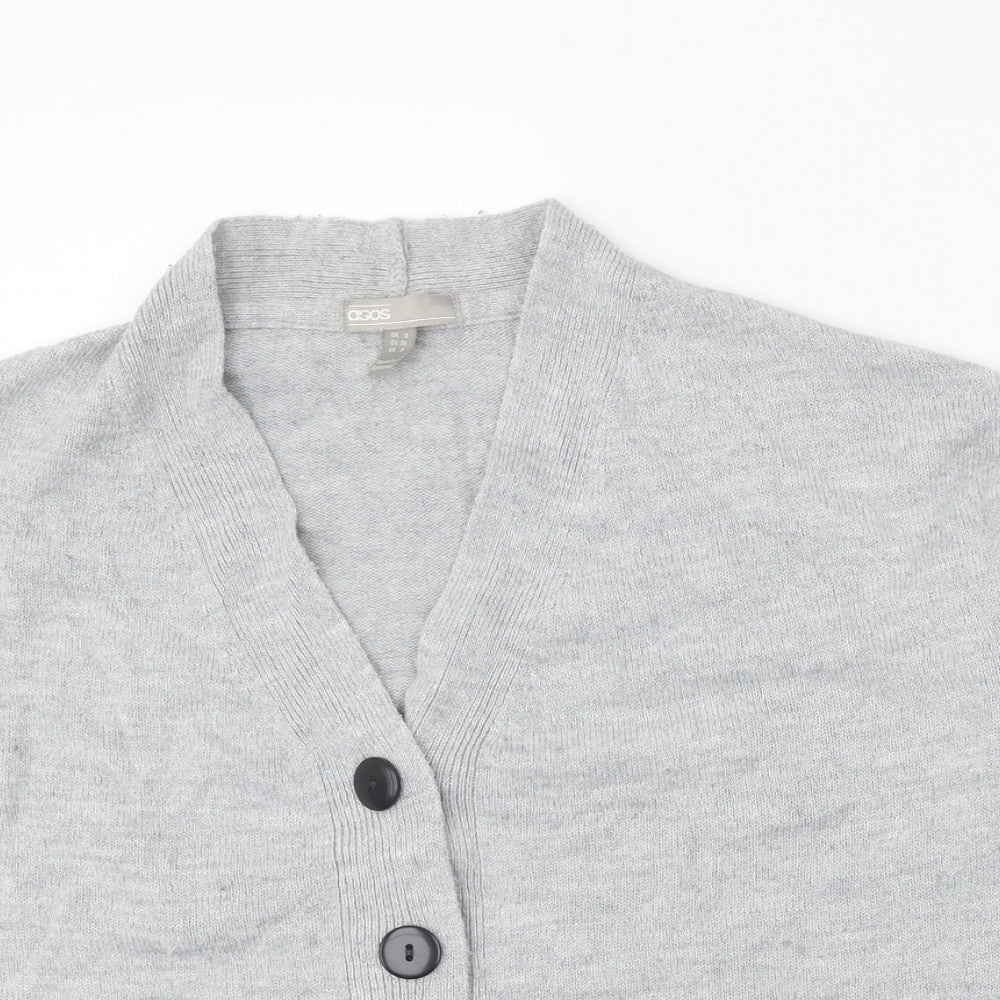 Womens UK Size 8 ASOS Grey Cardigan Jumper