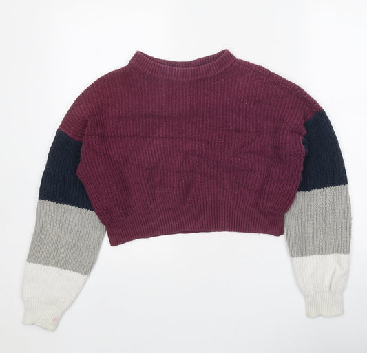 Womens UK Size S Hollister Purple Pullover Jumper