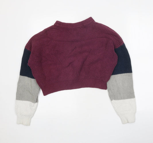 Womens UK Size S Hollister Purple Pullover Jumper