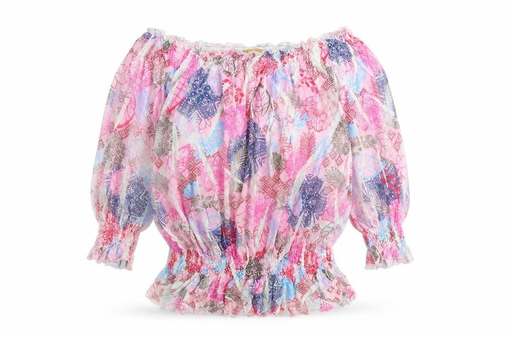 Womens UK Size 14 Buffalo Pink Basic Blouse