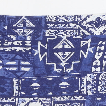 Hollister Womens Blue Geometric Cotton Bandage Skirt Size S