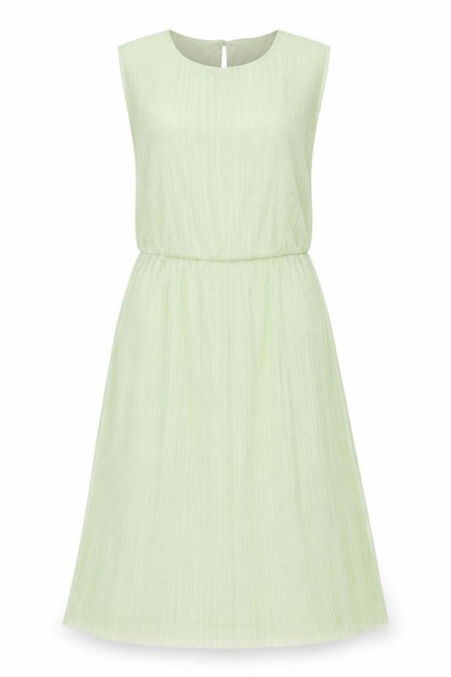 Miss Selfridge Womens Green Polyester Fit & Flare Size 6 Boat Neck Button