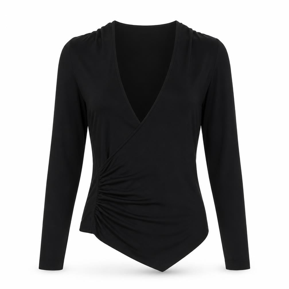 Womens UK Size S Zara Black Basic Blouse