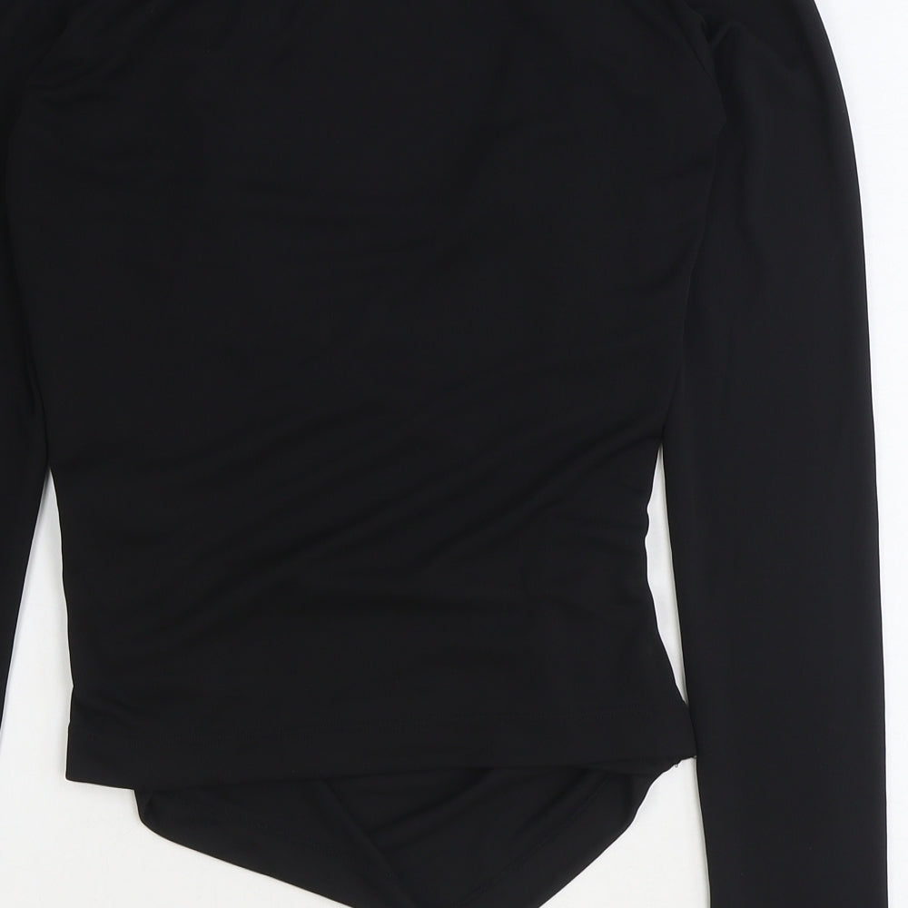 Womens UK Size S Zara Black Basic Blouse