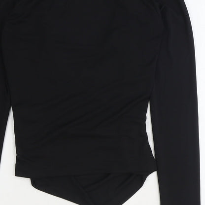 Womens UK Size S Zara Black Basic Blouse