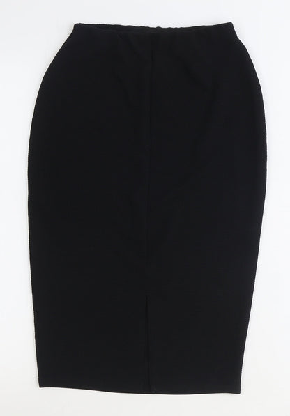 Papaya Womens Black Polyester Straight & Pencil Skirt Size 8