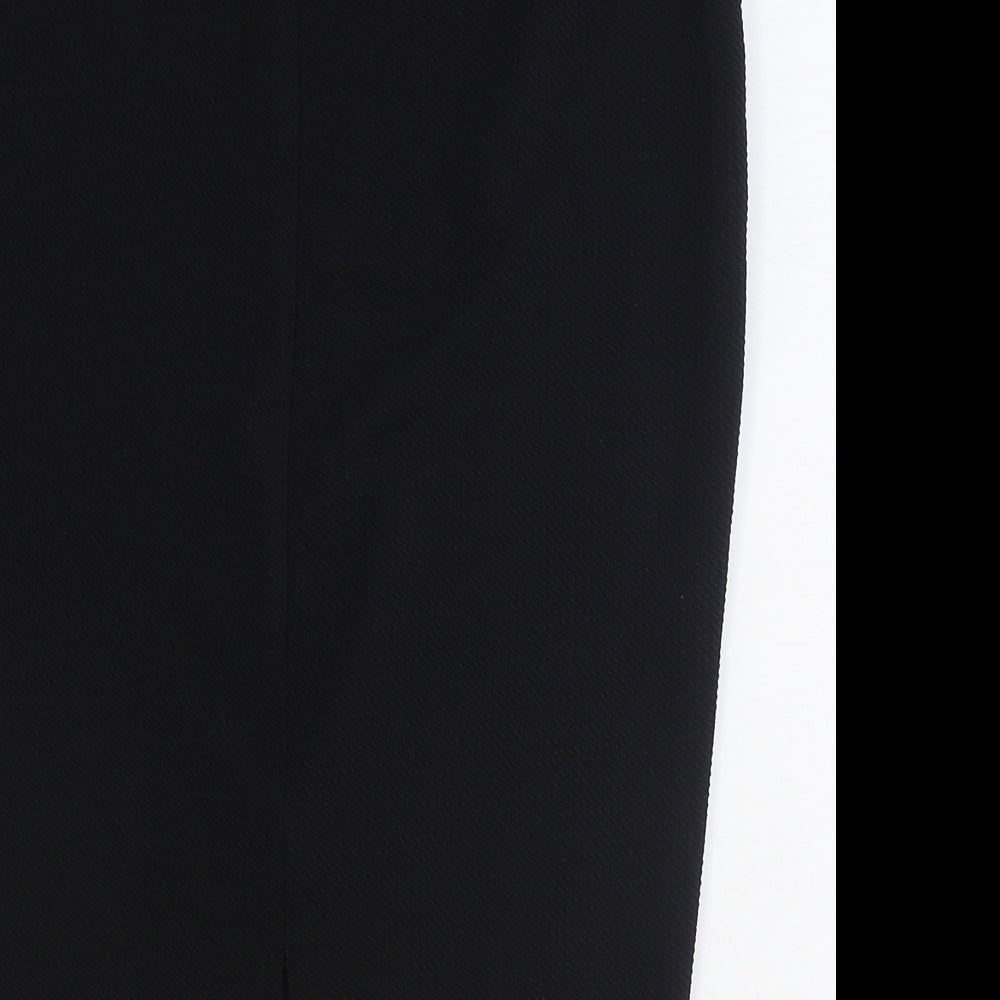 Papaya Womens Black Polyester Straight & Pencil Skirt Size 8