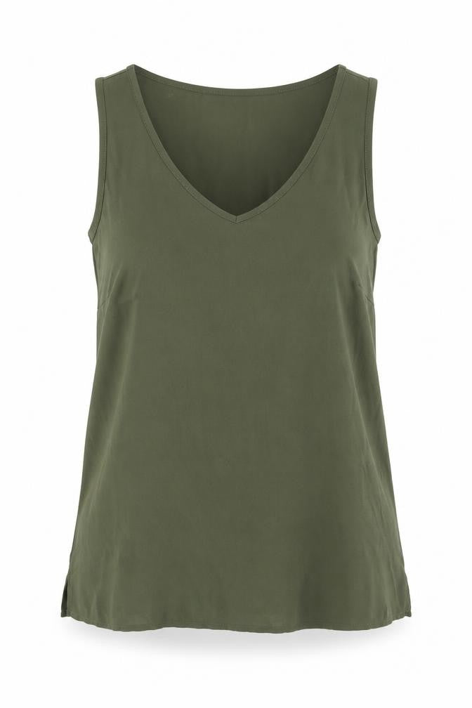 Womens UK Size 8 Marks and Spencer Green Basic Tank