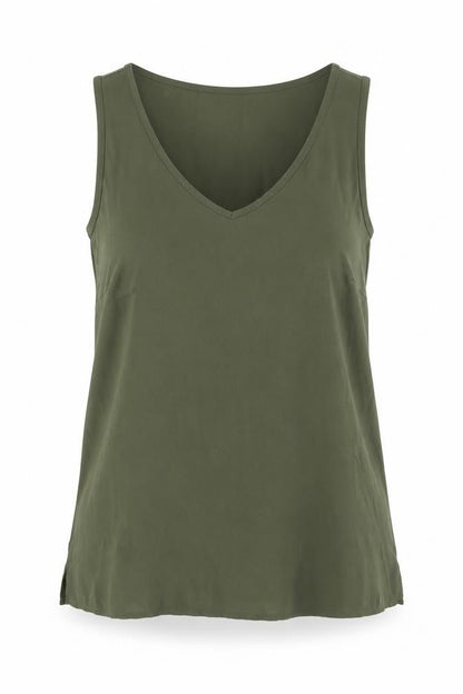 Womens UK Size 8 Marks and Spencer Green Basic Tank
