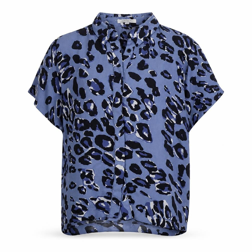 Womens UK Size S Glamorous Blue Basic Button-Up