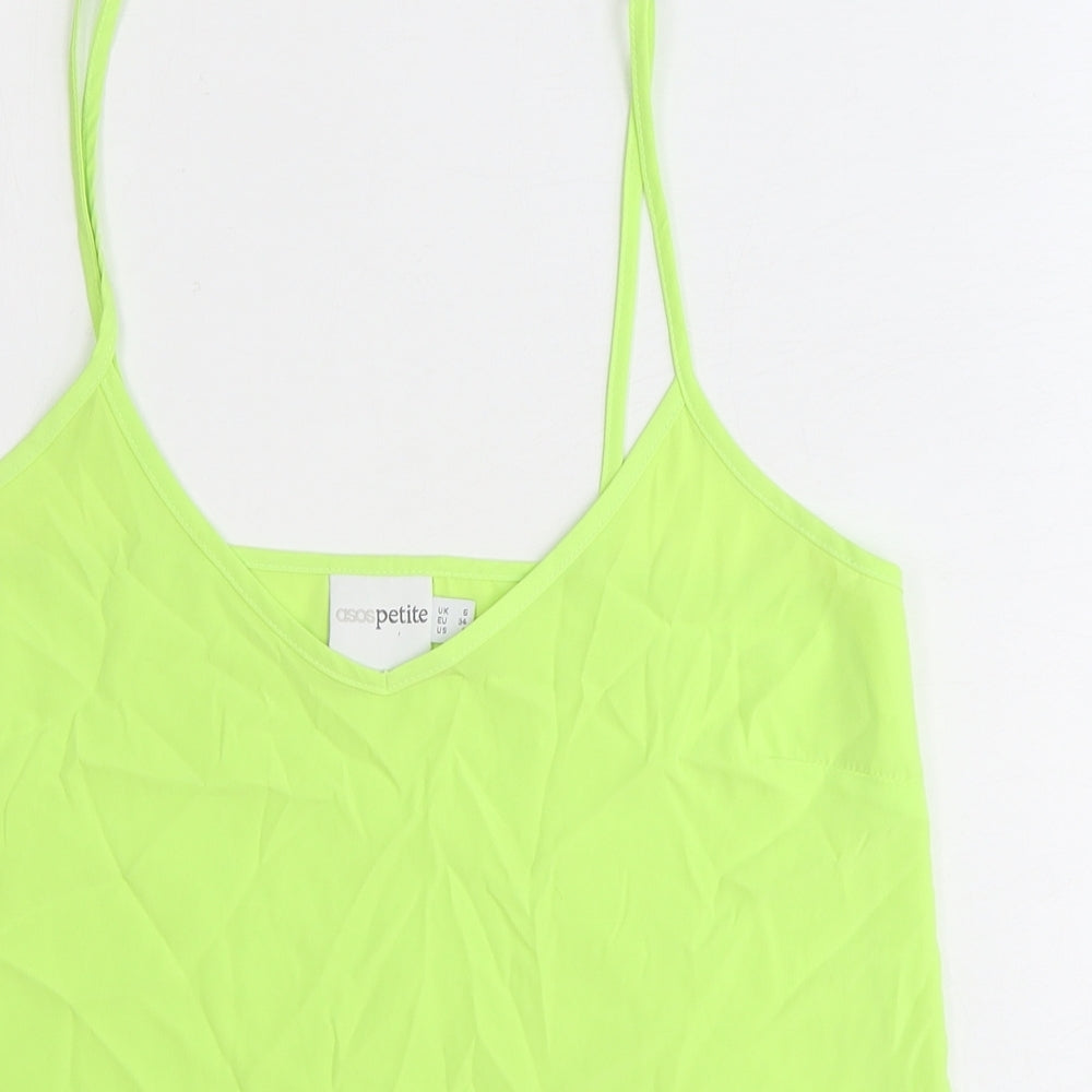 Womens UK Size 6 ASOS Green Basic Tank