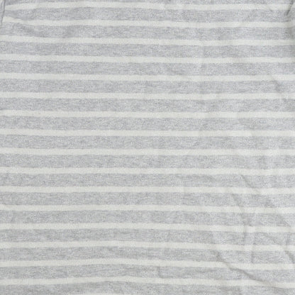Papaya Womens Silver Striped Cotton Pullover Sweatshirt Size L Pullover