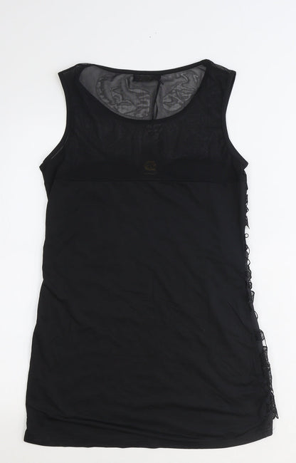 QED London Womens Black Polyester Shift Size M Scoop Neck Pullover