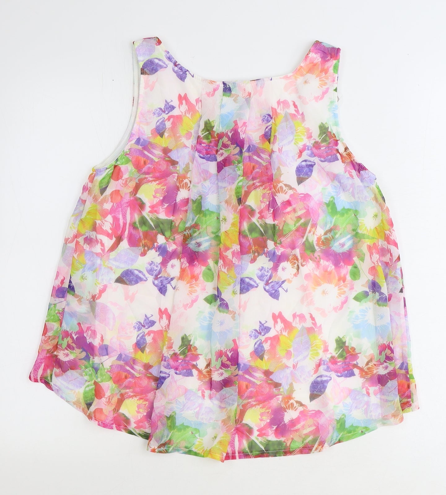 Womens UK Size L Preworn Multicoloured Basic Tank