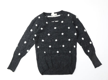 Womens UK Size XS H&M Grey Pullover Jumper