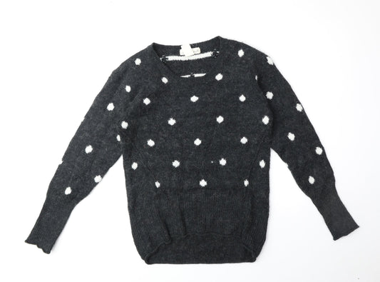 Womens UK Size XS H&M Grey Pullover Jumper