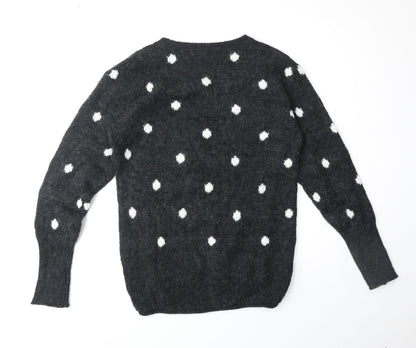 Womens UK Size XS H&M Grey Pullover Jumper