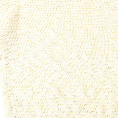 George Womens Yellow Round Neck Acrylic Pullover Jumper Size 10