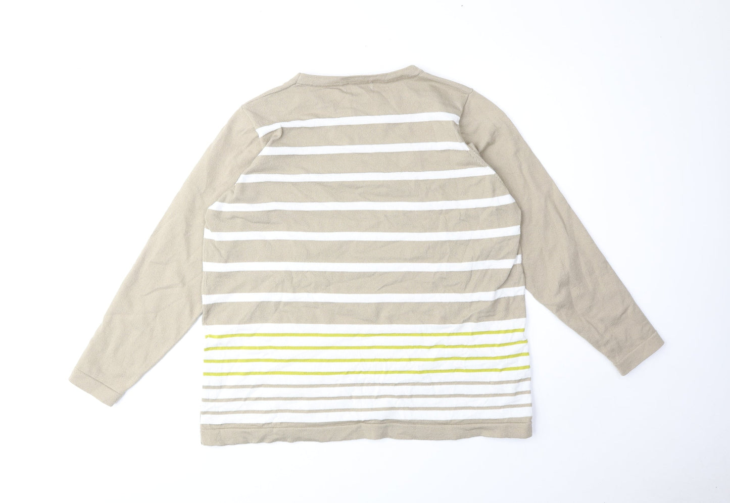 Womens UK Size XL First Avenue Beige Pullover Jumper