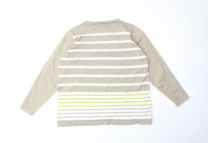 Womens UK Size XL First Avenue Beige Pullover Jumper