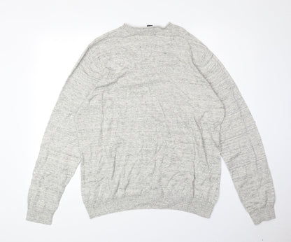 Cedar Wood State Mens Beige Round Neck Cotton Pullover Jumper Size XL