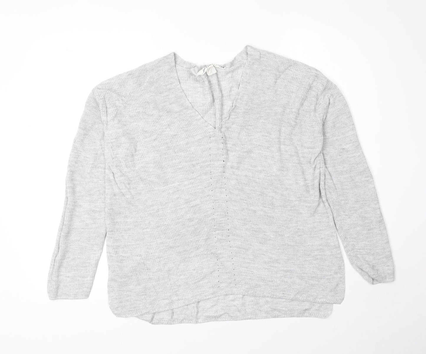 Womens UK Size S H&M Grey Basic T-Shirt