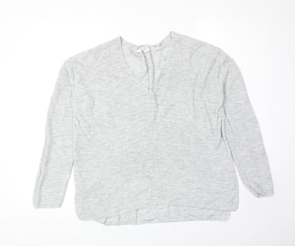 Womens UK Size S H&M Grey Basic T-Shirt