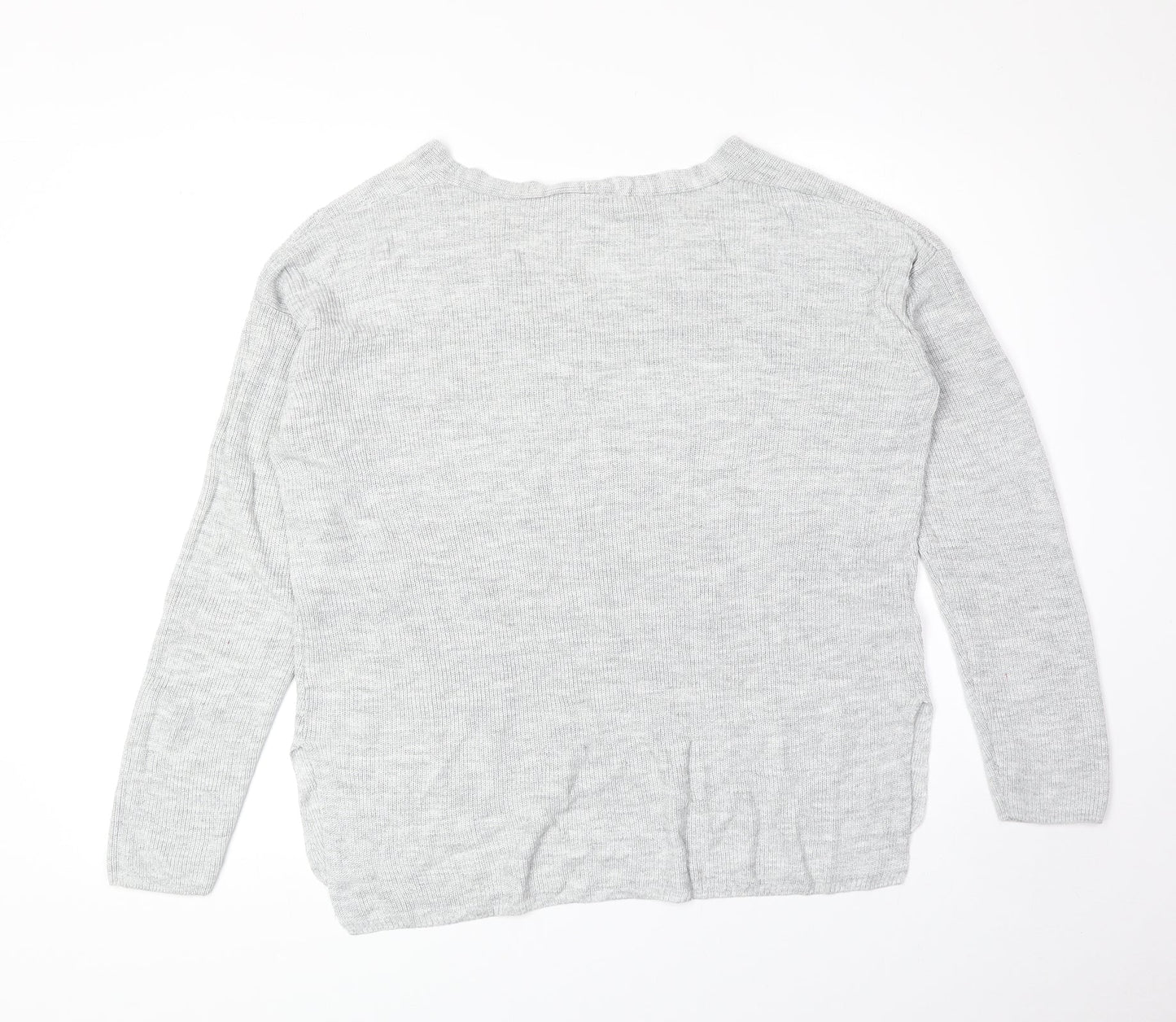 Womens UK Size S H&M Grey Basic T-Shirt