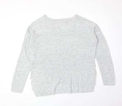 Womens UK Size S H&M Grey Basic T-Shirt