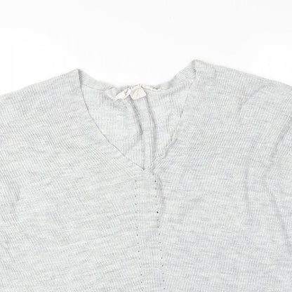 Womens UK Size S H&M Grey Basic T-Shirt