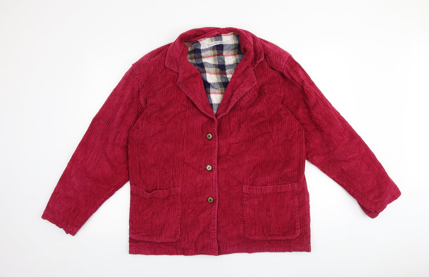 Two Plus One Womens Pink Jacket Size 14 Button