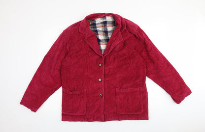 Two Plus One Womens Pink Jacket Size 14 Button