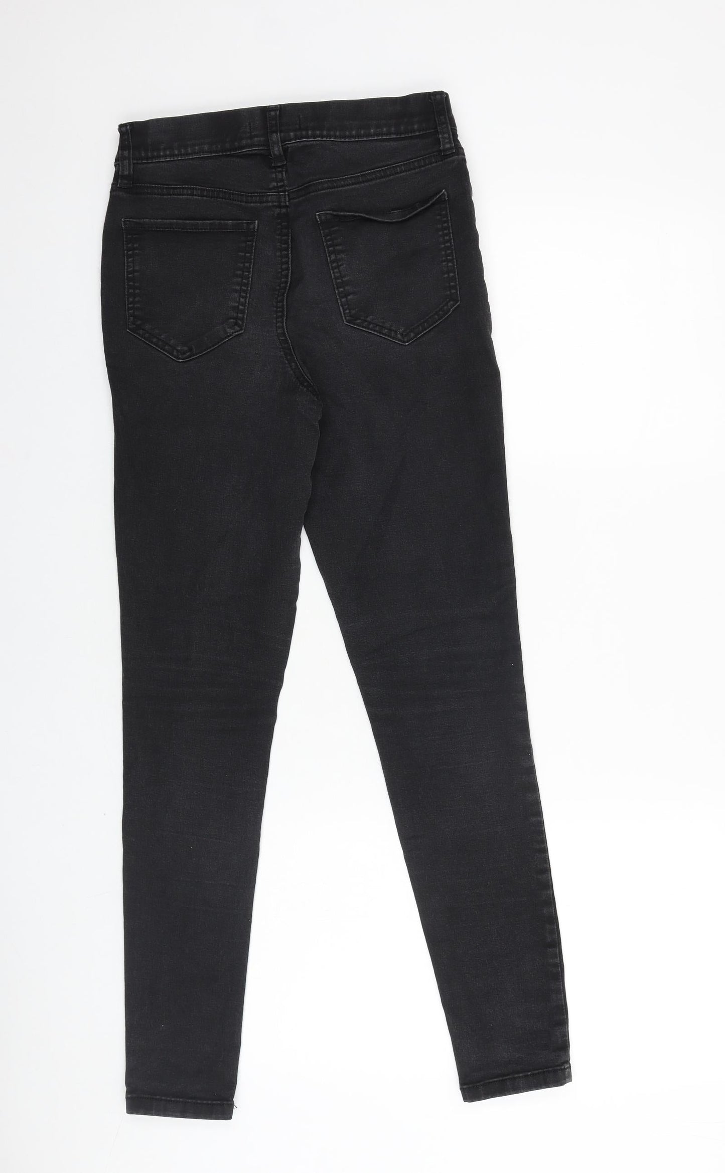 F&F Womens Black Cotton Skinny Jeans Size 10 L29 in Regular