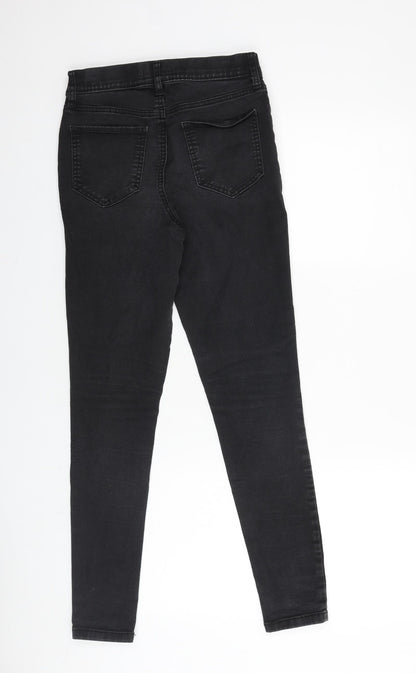F&F Womens Black Cotton Skinny Jeans Size 10 L29 in Regular