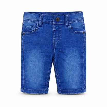 Denim & Co. Boys Blue 100% Cotton Bermuda Shorts Size 2-3 Years Regular Snap