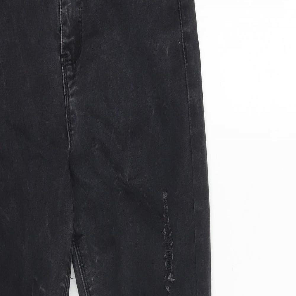Missguided Womens Black Cotton Skinny Jeans Size 6 L25 in Regular Zip