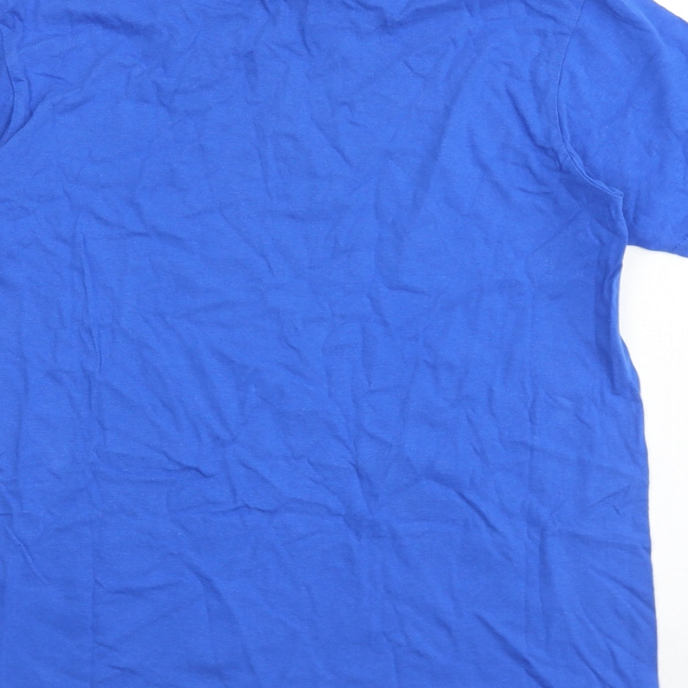 Gildan Boys Blue 100% Cotton Basic T-Shirt Size 13-14 Years Round Neck Pullover - Ben Stokes