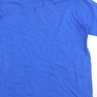 Gildan Boys Blue 100% Cotton Basic T-Shirt Size 13-14 Years Round Neck Pullover - Ben Stokes