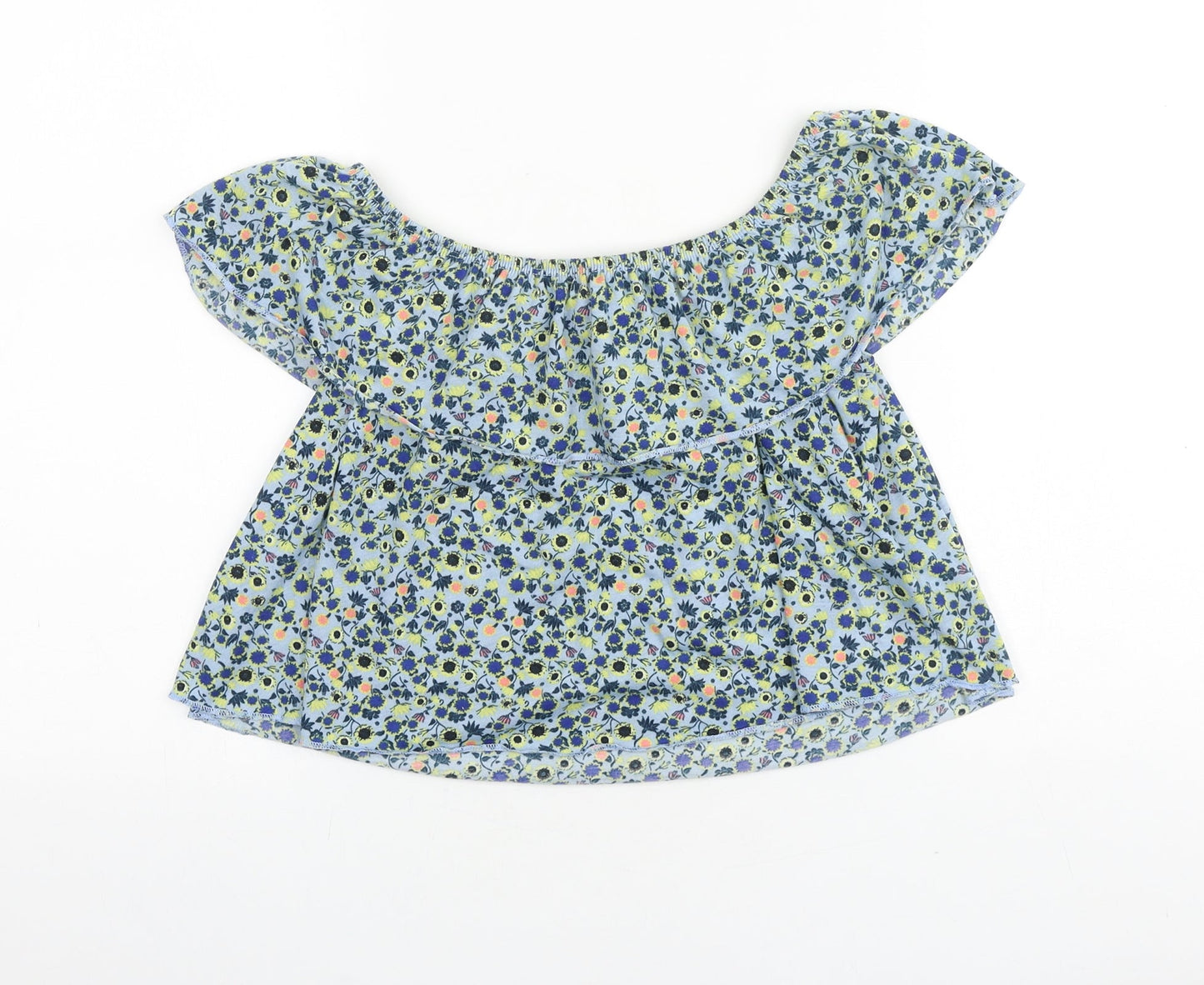 Womens UK Size 6 Topshop Blue Basic Blouse