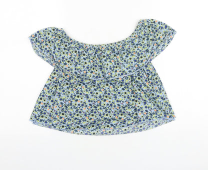 Womens UK Size 6 Topshop Blue Basic Blouse