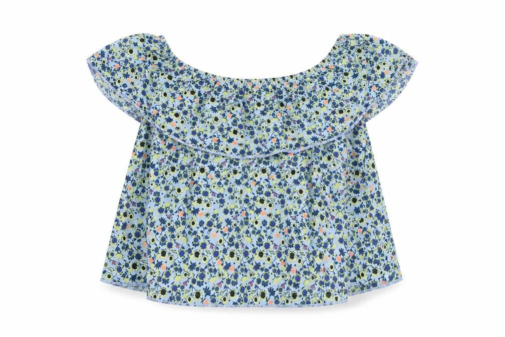 Womens UK Size 6 Topshop Blue Basic Blouse