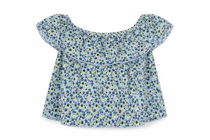 Womens UK Size 6 Topshop Blue Basic Blouse