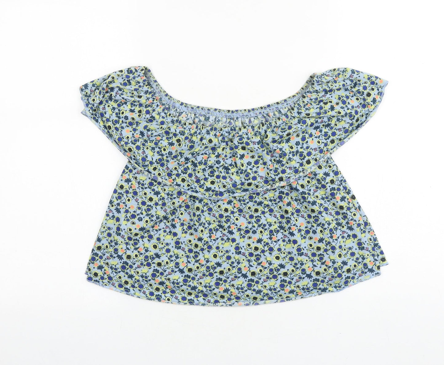 Womens UK Size 6 Topshop Blue Basic Blouse