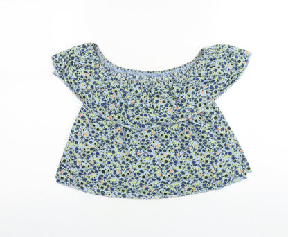 Womens UK Size 6 Topshop Blue Basic Blouse