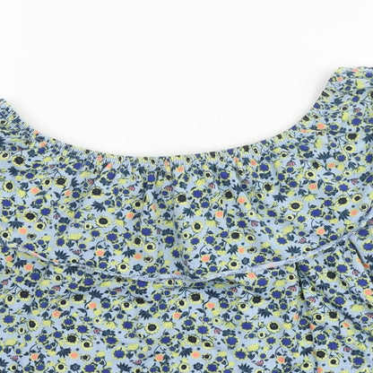 Womens UK Size 6 Topshop Blue Basic Blouse