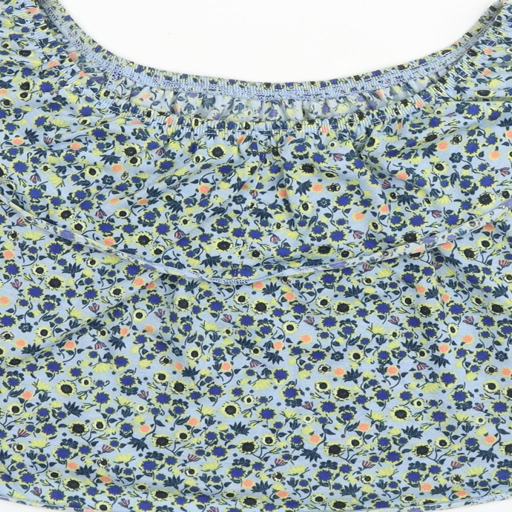Womens UK Size 6 Topshop Blue Basic Blouse